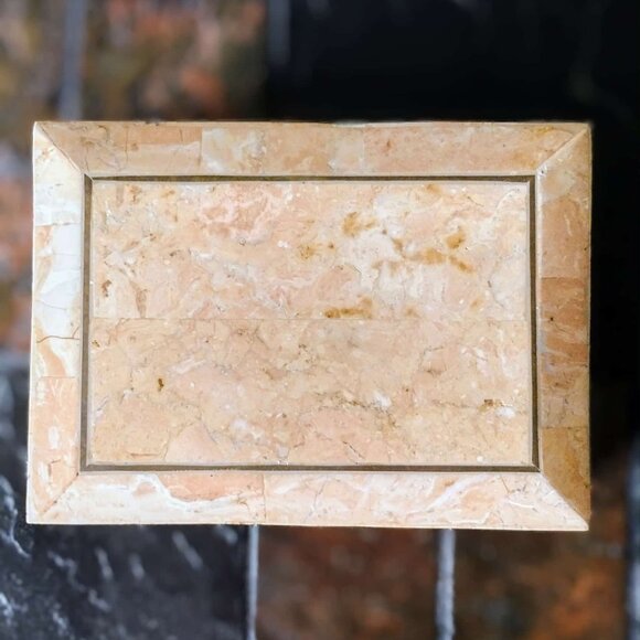 Vintage Coral Stone Jewelry Box - Picture 7 of 16